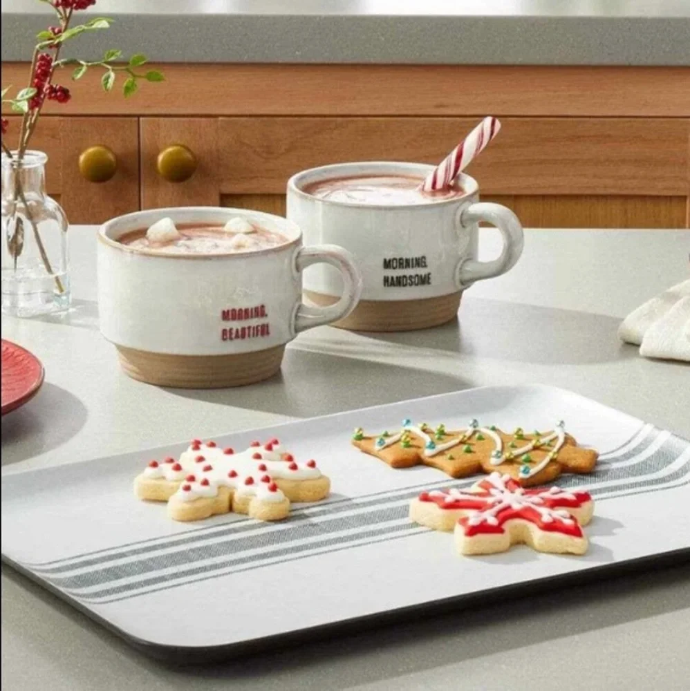 Hearth & Hand Variegated Center Striped Melamine Serve Tray